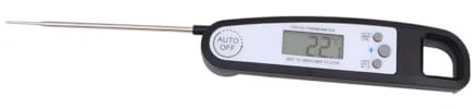CHICAMPERA Termometro Alimentare Elettronico Pieghevole Con Sonda Rimovibile Per Bbq e Cucina Misurazione Precisa Della Temperatura Design Compatto e Facile Da Usare Nero