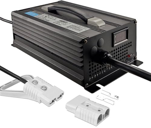 HYDTGZ Chargeur de Batterie pour Chariot Élévateur 1200 W 12 V/24 V/36 V/48 V/60 V/72 V avec Prise Anderson 50 A pour Chariots Élévateurs Électriques, Transpalettes et Autolaveuses,B,36V 25A