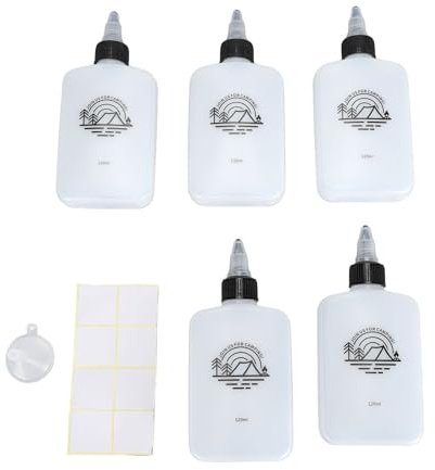 Masyrt Botella dispensador de aceite portátil, 5 propcs, pequeña botella de aceite deliciosa con tapa, capacidad de 120 ml para de soja, camping, diseño compacto, reutilizable