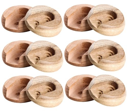 Ipetboom 6paare Kleiderstangenhalterung Für Schrankstange Garderoben Stange Kleiderstangenstützhalterung Aus Holz Kleiderstangenflansche Für Badezimmervorhang Kleiderschrank