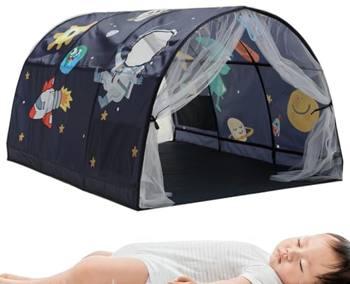 Indoor- – Kinderspielhäuser für den Innenbereich, Bettzelt, Sichtschutzzelte, Betthimmel, Unterschlupfkabine, Cartoon-Sterne, Mond und -Muster