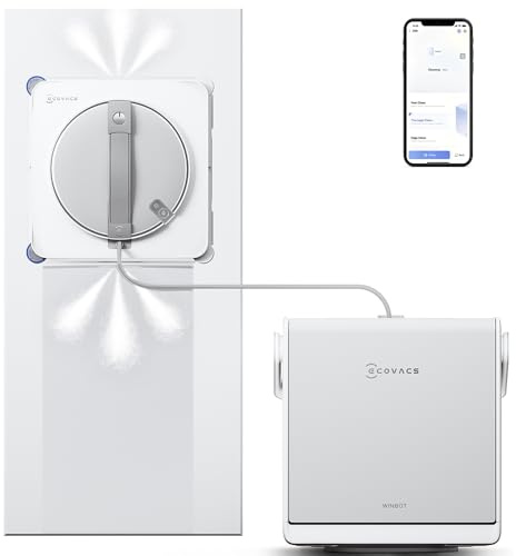 ECOVACS WINBOT W2S Omni Window Cleaning Robot, with 6-in-1 Multifunction Station, TruEdge Edge-to-Edge Precision, Triple Wide-Angle Spray Nozzles, 12-Level Safety System, Dual Power Modes