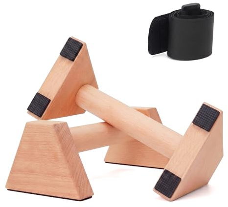 2 Stück Liegestützgriffe aus Holz, Push Up Bars Parallettes