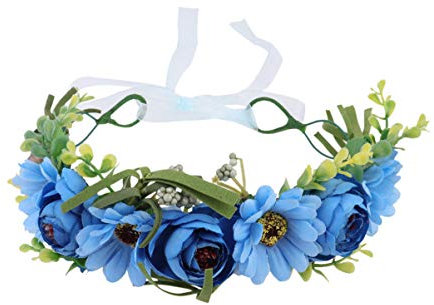 1stk Hochzeitsblume Stirnband Hochzeitsblumengirlande Kopfschmuck Aus Rosenblüten Haarband Mit Rosenblüten Kopfgirlande Für Frauen Party Haarbänder Braut Mosaik Die Blumen
