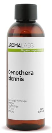 ORGANIC - EVENING PRIMROSE Oil - 100mL - 100% Pure, Natural, Cold Pressed And AB Certified - AROMA LABS (French Brand)