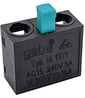 Geba M-1T/1 Mikrotaster Schalteinsatz Schlüsselschalter Schließer Grüner Stößel