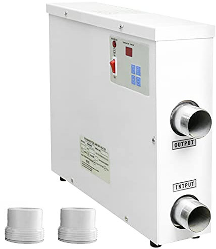 TGHY Calentadores de Piscina Eléctrica 15KW 11KW 9KW 5.5KW 220V-380V Calentador de Agua Digital para Piscina Calentador de Baño SPA Calentador de Piscina Inteligente,9kW 220V