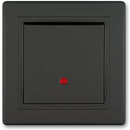 ALING-CONEL | PRESTIGE-Line | Unterputz-Ein/Aus-Schalter mit Glimmlampe | VDE-zertifiziert | für Installationsdose ø 60mm | 10AX/250V~ | inkl.Rahmen (komplett) | Schwarz Soft Touch