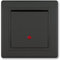 ALING-CONEL | PRESTIGE-Line | Unterputz-Ein/Aus-Schalter mit Glimmlampe | VDE-zertifiziert | für Installationsdose ø 60mm | 10AX/250V~ | inkl.Rahmen (komplett) | Schwarz Soft Touch