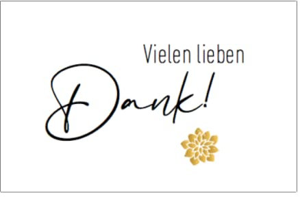 Merz – 1 Stück Dankeskarte mit Umschlag in Naturpapier 10,5 x 14,8 cm – Vielen lieben Dank Grußkarte – Klappkarte als Dankeschön für Hochzeit, Geburt, Taufe, Geburtstag – 100% Made in Germany