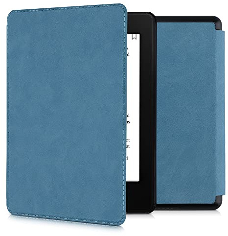 kwmobile Klapphülle kompatibel mit Amazon Kindle Paperwhite 11. Generation 2021 Hülle - eReader Case aus Kunstleder - Cover - Petrol