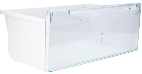 easyPART passend für LIEBHERR 9791302 Schublade unten 450x180x255mm für | Kühlschrank, Gefrierschrank, No Frost, Weißer Schubladenkorpus mit vorderer transparenter Griffblende, SBNes321025
