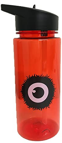 Tinc Black 550ml Leak-Proof Kids Water Bottle With Straw | For School & Holidays | BPA Free, Red (BOTLKRBK)
