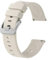 BISONSTRAP Silikon Uhrenarmband, Leichtgewicht Uhrenarmbänder mit Schnellverschluss, 20mm, Elfenbein (Beige) mit Silberner Schnalle