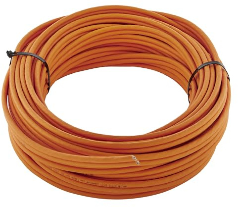 Clixde, Cable de Instalación Dúplex Cat 7, Cable de Red, para Transferencia Rápida de Datos, en Redes Gigabit, sin Halógenos, 25 m