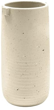 Ivyline Aurora Terrazzo Vase mit Griff, hohe Vase in Haferflocken, Premium-Qualität, wasserdichter Zimmerpflanzentopf mit Griffen, 30 x 14 cm (H x T)