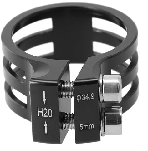 DAZZLEEX Collier de serrage pour tige de selle de vélo, alliage d'aluminium 6061 à double vis pour cadres de 34 9 mm pour VTT, vélos de route