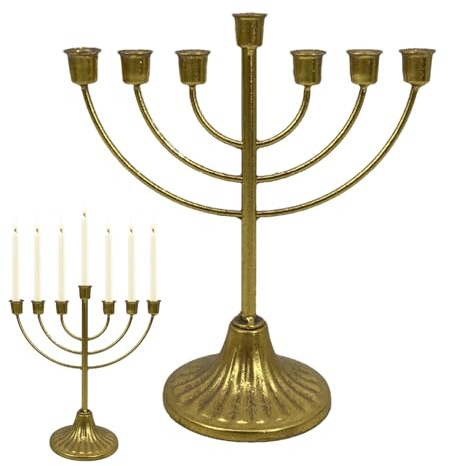 Kerzenständer Metall, 7/9 Armen Kandelaber Kerzenständer, Menorah Kerzenleuchter, Kerzenhalter Dekorativ für Stumpenkerzen, Kandelaber für Chanukka Weihnachten Kamin Hochzeit Tisch Heimdekoration