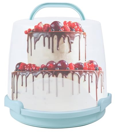 EWAFILU 3-stöckiger Party Cupcake Carrier mit Deckel und Griff für Transport und Lagerung, 24 Cupcakes (Grün), 28.4 x 24.9 x 22.9 cm, Box, Kuchen, Hochzeit, Geburtstag, Picknick