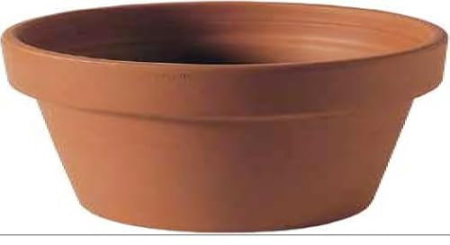 Pot à bulbes en terre cuite Made in Italy - Jardinière en cuit, diamètre 27 cm, hauteur 11 cm