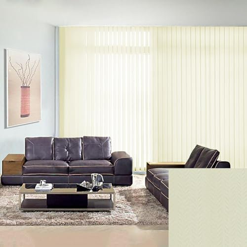 FENGSHOUU Lamellenvorhang - Vertikaljalousie - Verdunkelungsjalousie,Vertikalanlage Schiebevorhang,Blickdicht halbtransparent Flächenvorhang,für Wohnzimmer Büro,Nach Maß,Breite×Höhe (140cm x 250cm)