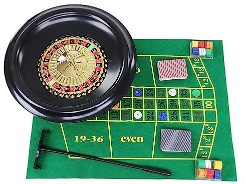 GeRRiT Roulette-Rad 16-Zoll-Kunststoff-Drehteller, 40 cm, Russisches Roulette, Heim-Roulette-Tischrad, Tischplatte, Casino-Spiele, Party-Roulette-Rad-Set Partyspiele
