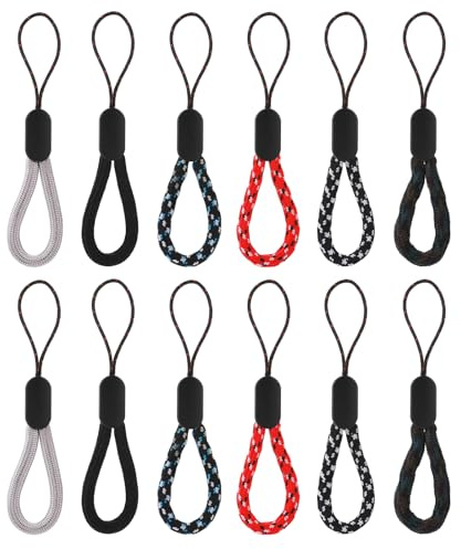 Amabro Adjustable Lanyard Finger Strap Wrist Lanyard Ring Lanyard Short Rope for Cell Phones, Phone Cases, Keys, Cameras, Etc