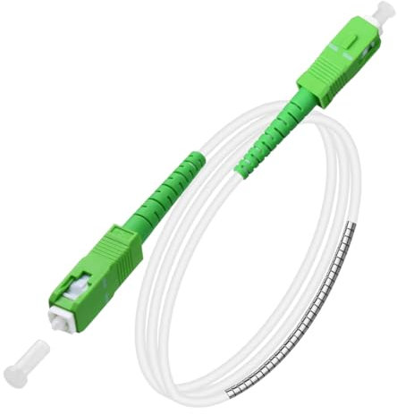 Speedoptic - Cavo fibra ottica Compatibile con TIM Fibra, Vodafone Fibra, Wind Fibra e Tre Fibra - SC/APC a SC/APC - Prolunga giarretiere (5 metri)