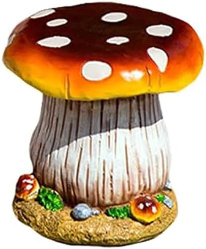 Set di sgabelli da tavolo a fungo da giardino in resina, decorazione creativa per paesaggio, decorazione per cortile, prato, laghetto