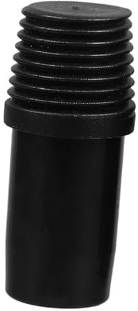 WHAMVOX Threaded Tip Replacement Extension Pole Adapter Black Metal German Thread Connector for Mop Broom Rod Repair Telescoping Brush Handle Attachment