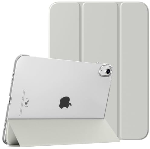 TiMOVO Case for iPad (A16) 11th Generation 11 Inch 2025/iPad 10th Generation 10.9 Inch 2022, Slim Stand Cover with Hard Translucent Back, Support Touch ID, Auto Wake/Sleep, Apricot Gray
