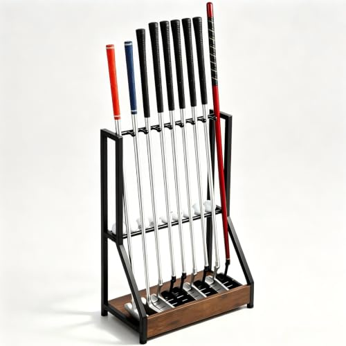 Xnwouco Golf-Putterständer, Holz-Golfschlägerständer, Golfschläger-Organizer