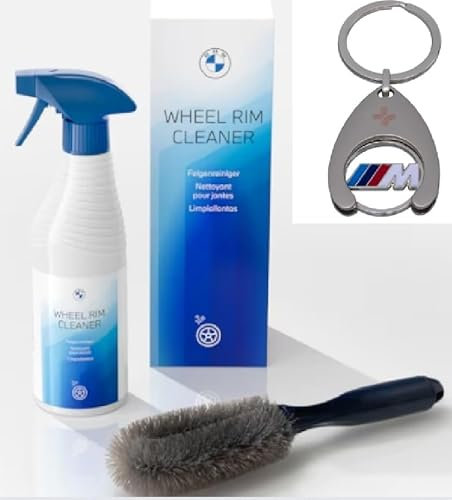BMW Mini set detergente per cerchioni, 500 ml, con spazzola speciale, originale per la cura dei cerchioni, nuovo modello
