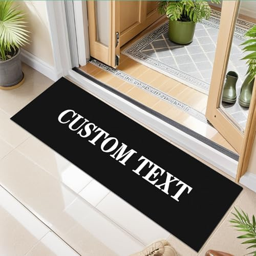 GLHFLMAO Personalised Door Mat with Image Picture Photo Logo Text | Long Door mat Indoor | Door Runner mat Indoor doormats Inside 40cm x 120cm