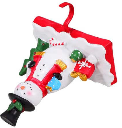 VERDANVERSE Weihnachtsstrumpfhaken Haken Zum Aufhängen Von Strumpfwaren Schneeflocken Gut Haken Weihnachtsstrümpfe Süchtig Weihnachten Urlaub Weihnachtsmann Weihnachtsstrumpf Plüsch Harz Weiß