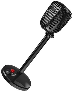 HOLIDYOYO Drehbares USB Computermikrofon für Meetings und Chats Schwarz | Kunststoffgehäuse, 2m Kabel, Plug And Play mit Basissteuerung, 9x7mm Schallkopf