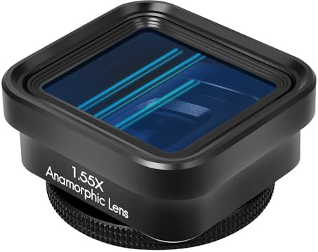 Objectif grand angle 1,55 x avec interface de 17 mm et clip universel pour téléphone portable pour de superbes vidéos