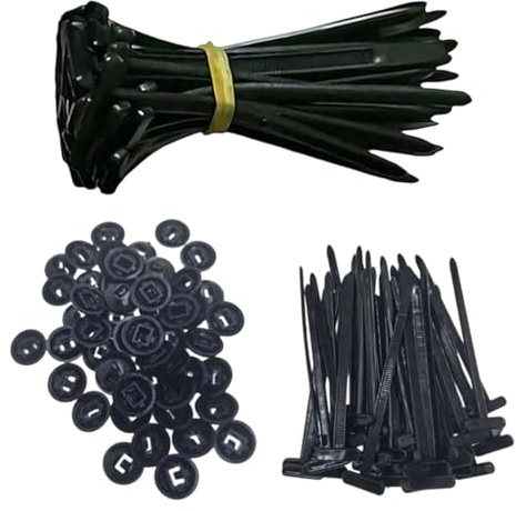 100PCS Snap-fit Nylon Fastening Clip for Car Repairs, Nylon Universal Cable Tie Buckle, Heavy Duty Self-Locking Zip Ties Holder with Pin & Button Design, Fasteners Car Body