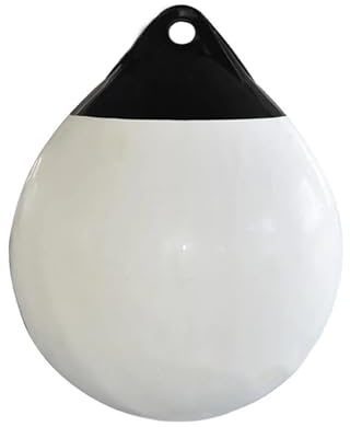 NJIEzhao Barca Parabordo Palla Parabordi for Barche in PVC for impieghi gravosi, Rotondi, con Boa di Ancoraggio, Protezione Gonfiabile, ormeggio Marina, Bianchi
