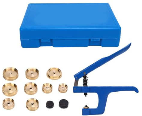 Ejoyous Klockpressverktygssats, Kraftig Handkonstruktion med 11 Utbytbara Stansar för Reparation Av Rund Ur och Batteribyte