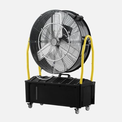 ABRILA - Ventilador Nebulizador Industrial Excalibur 300W | 3 Velocidades y 3 Aspas | Tanque de Agua 25L | Orientable | Con Ruedas | 101x71x30 cm