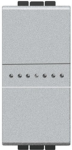 BTicino SNT4053AF Livinglight Deviatore Assiale Light, Grigio Tech