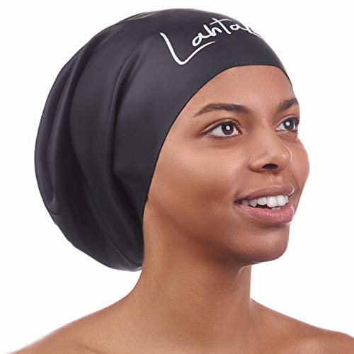Extra große Badekappe für Lange Haare – Silikon Schwimmkappe mit Komfort-Sitz – Für Dreadlocks, Zöpfe & Afro – Wasserdicht & bequem – Damen & Herren Badehaube