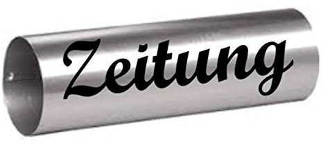 Pegatinas para periódico genérico, para Rollo de periódicos, en 15 cm, 20 cm o 25 cm, con Texto en alemán