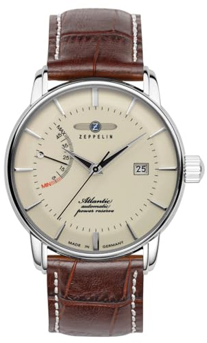 Zeppelin Atlantic Montre Homme Analogique Automatique avec Bracelet Cuir 8462-5