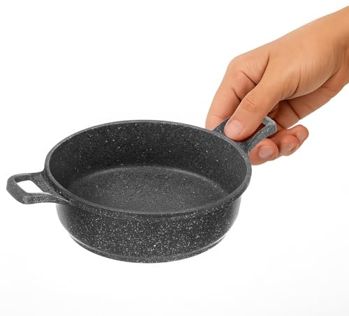 KASANOVA Mini tegame antiaderente 16 cm, Pentola piccola monoporzione Eco Petra Evolution