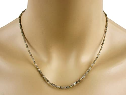 Rohdiamant Kette – Collier in champagner, 17 ct.