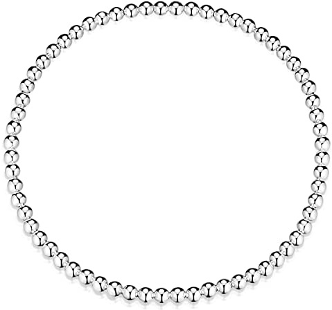 Materia Perlen Armband Frauen Silber 925 Stretcharmband 16-17,5cm SA-147-54