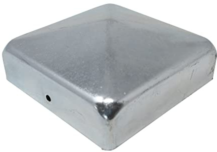 SOTOOLS 8 x Pfostenkappe Pyramide, 80er Pfosten, Stahl verzinkt | Pyramidenförmige Abdeckkappe zur Pfostenabdeckung.