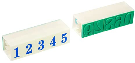 PATIKIL Staccabile Numero Timbri, 1 Set Numero 0-9 Numero Timbro Combinazione Set Numero Timbro Iniziale Timbro Grande per Classe Scrapbooking